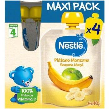 NESTLÉ Bolsita Plátano y Manzana 4x90g