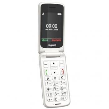 Teléfono Móvil Gigaset GL595 Blanco para Mayores con Teclado Grande, Pantalla 2.8, IP44 y Función SOS