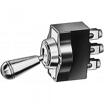 Interruptor de Cambio Hella 6FG 002 312-002, Kippbetätigung, 3 Conexiones, Contacto Tornillo, Ø de Agujero: 12.5mm, Color: Cromado
