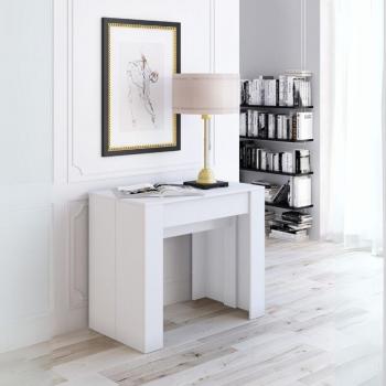 Consola extensible blanca 90x51,6x76,6 cm