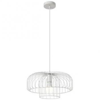 Lámpara de techo de diseño en metal blanco - D. 40 x Alt. 130 cm - ANDROMAQUE