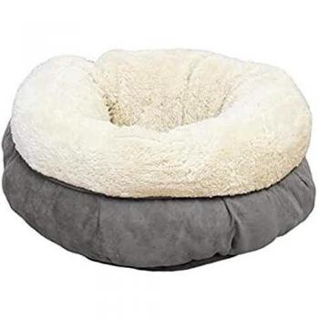 ALL FOR PAWS Cama Donut Lamb Cat, Color Gris