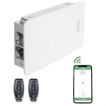 Cerradura de Seguridad Invisible Arregui Kamo con Control por Smartphone y Mando, Antirrobo, Anti Okupas, Electrónica Bluetooth, Cerrojo Interior Blanco