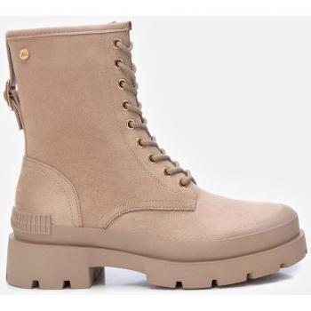 Botines Xti modelo 14202503 para mujer color beige con cierre de cremallera