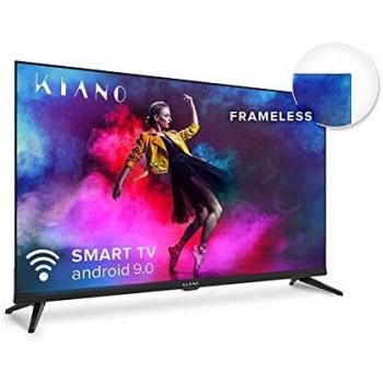 Televisor Kiano Slim TV 40 LED Full HD con Triple Tuner DVB-T2 Ci Ci+, 2 HDMI Entradas y Dolby Audio