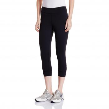 Reebok OS Nylux - Pantalón capri para mujer, color negro, talla XL