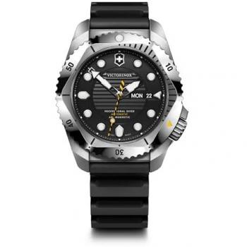 Reloj Automático Victorinox Dive Pro 241994 para Hombre, Diámetro 43mm, Resistente al Agua hasta 300m, Esfera Negra, Correa de Caucho