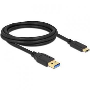 Cable USB 3.2 Gen 1 (10 Gbps) Tipo A a Tipo C, 2 m, Negro