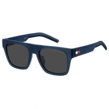 Tommy Hilfiger TH 1976/S Stylish Sunglasses for Men, Blue and Gray, Size: 52 MM