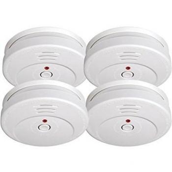 Smartwares Detector de Humo, 1 Año de Batería Incluida, Vida del Sensor de 10 Años, 4 Unidades, RM149