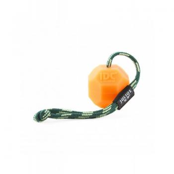 Julius-K9 IDC Fluorescente Pelota de Caucho Natural con Cuerda para Perros 60mm Neón Amarillo