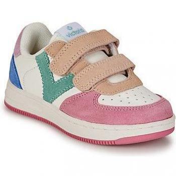 Victoria Multicolor Suede Effect Children's Sneakers with Velcro Straps 1124116