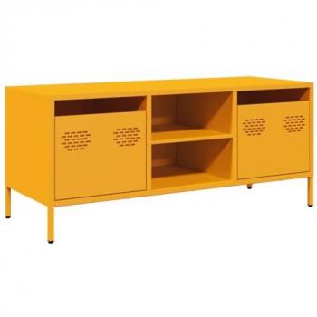 Mueble para TV acero laminado en frío amarillo 101,5x39x43,5 cm