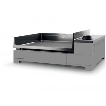 Plancha eléctrica Premium 45, 2500W, placa de fundición esmaltada, color negro y gris