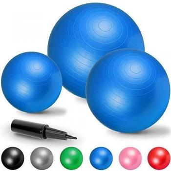 Balón de Fitness 65 cm Azul - Mejora el Equilibrio y la Postura - Gorilla Sports