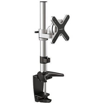 PureMounts Soporte de Escritorio para Monitor PM-Style-DM-23A - Giratorio, inclinable, rotativo - Soporte de Mesa para Pantalla y Televisor hasta 61cm/24' Zoll/VESA 100, Plata