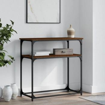 Mesa Consola Premium de Madera de Ingeniería Marrón 75x35,5x75 cm