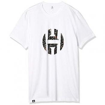 adidas Harden Logo tee Camiseta de Manga Corta, Hombre, White, 2XL