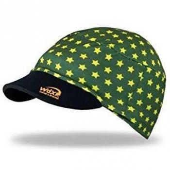 WDX Barcelona Kids Coolcap, Fit Cap with Neoprene Visor, UV Protection, Moisture Control, Anti-Bacterial and Odor Free, Flexible and Lightweight, Gold Stars