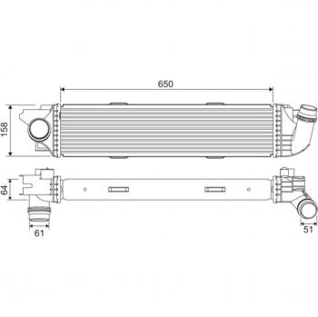 Intercooler VALEO 818299 - Enfriador de aire de carga para Renault Trafic III