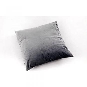 Cojín Velvet Gris (42x42x10), Relleno Incluido