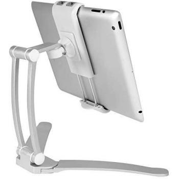 Soporte Macally para Tablet/Smartphone de 4.7 a 11 en Aluminio - Montaje en Pared y Escritorio