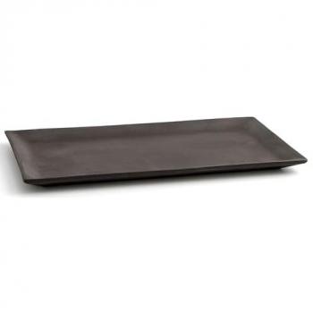 Bandeja de Aperitivos Quid Mineral Gres Negro Cerámica 15 x 30 cm (8 Unidades)