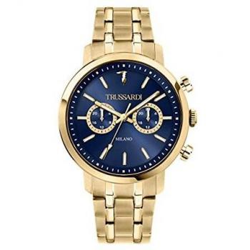 Reloj Multifuncción para Hombre Trussardi T-Couple R2453147002, Quarz, Acero PVD Oro Amarillo