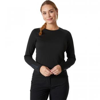 Helly Hansen Women's LIFA Active Crew Lightweight Base Layer Top, Black, Size UK 12/M