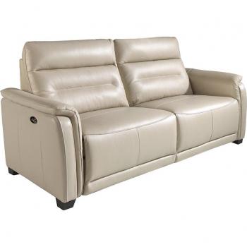 Sofá 3 plazas relax en piel ANGEL CERDÁ 6158C, Gris Taupe, Piel, 206 x 92 x 97 cm