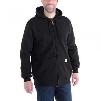 Carhartt Men's Midweight Hooded Zip-Front Sweatshirt, Black, XL