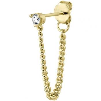 Piercing Earcandy Mica de Plata con Baño de Oro Amarillo 18k
