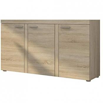 Aparador Tucson 121 - Aglomerado Laminado Roble Sonoma, 3 Puertas, 149x82x40cm