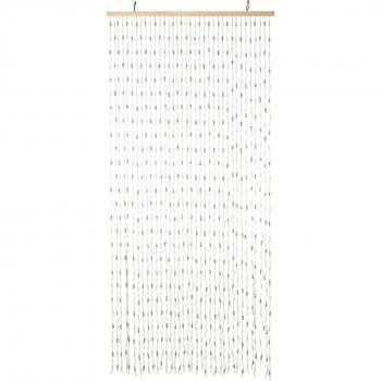 Cortina de puerta H&S Collection 90x200 cm Estampado Multicolor, Bambú, Natural