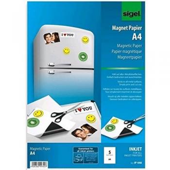 Papel Magnético A4 para Inyección de Tinta, Revestimiento Especial, Paquete de 5 Hojas
