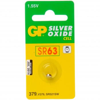 GP Batteries GP11SR0521SW - Pack de 10 pilas de botón, oxido de plata, SR63 / 379 1.5V