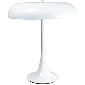 Lámpara de mesa Madison de metal blanco, diseño vintage, 12W, E27