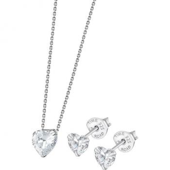 Conjunto Time Road WS00750 Plata para Mujer - Set de Joyería Básico con Acabado Brillante
