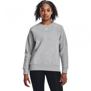 Under Armour Women's Rival Fleece Crew Sweatshirt in Mod Gray Light Heather