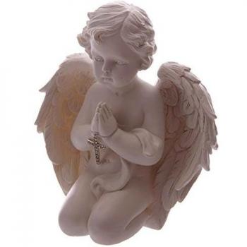 Puckator CHE77 - Figurilla 17 cm diseño de ángel arrodillado con cruz