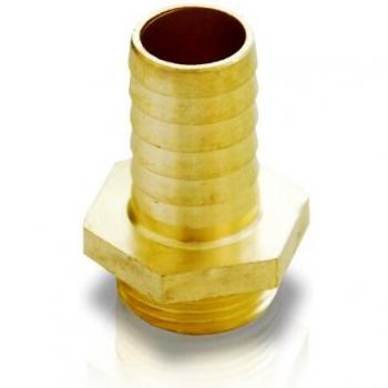 Conector de Manguera 1/3 GEKA Plus en Latón, Tamaño de Manguera 19 mm, Rosca Externa 3/4 Pulgada
