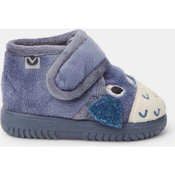 Victoria Zapatillas de Casa para Bebé con Motivo de Animales, Cierre Adherente y Acabado en Pelo - Azul Marino