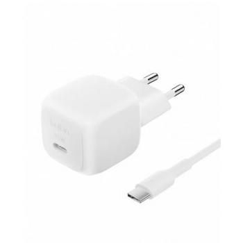 Cargador de Pared USB-C Belkin BoostCharge 45 W con Cable de 1m - Blanco - Carga Rápida Power Delivery