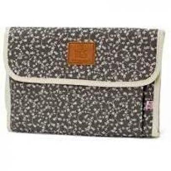 Cambiador portátil Happy Family de algodón canvas Liberty flower gris oscuro – Changing Mats