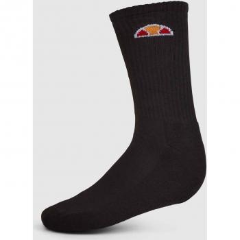 Calcetines Unisex Ellesse Tamuna, 6 Pares, Negros, Talla EU 37-42, con Logo