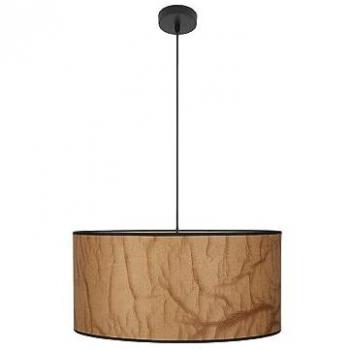 Lámpara Colgante Papiro 2xe27 Pergamino/Negro 50x50 cm - Diseño Elegante