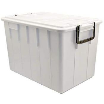 Barreño Plástico Alimentario con Tapa - 60 L - 58x38x38 Cm - Apto para Uso Alimentario