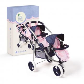 Carrito gemelar para muñeco 36-52 cm Mimos para mi bebé
