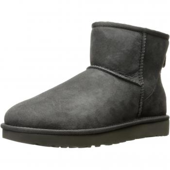 UGG® Women's Classic Mini II Boot Sheepskin Classic Boots in Grey, Size 12