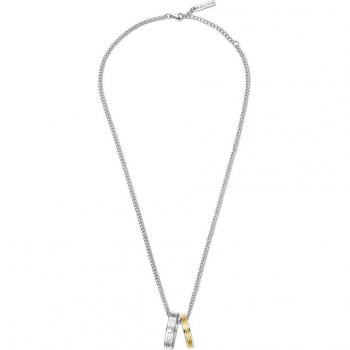 Collar Police Duo de acero plateado